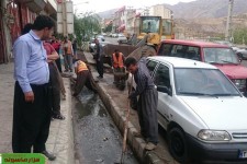 اجراي طرح محله پاك در سطح شهر پاوه توسط شركت ليزان صنعت گلاله