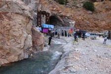 بارندگیهای اخیر باعث طغیان چشمه بل پاوه در مظهر جدید شد