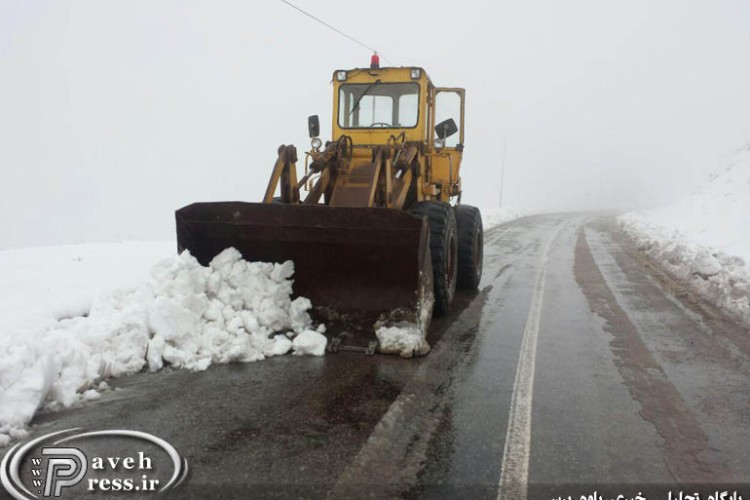 مسیر ارتباطی پاوه-مریوان در گردنه تته بازگشایی شد 
