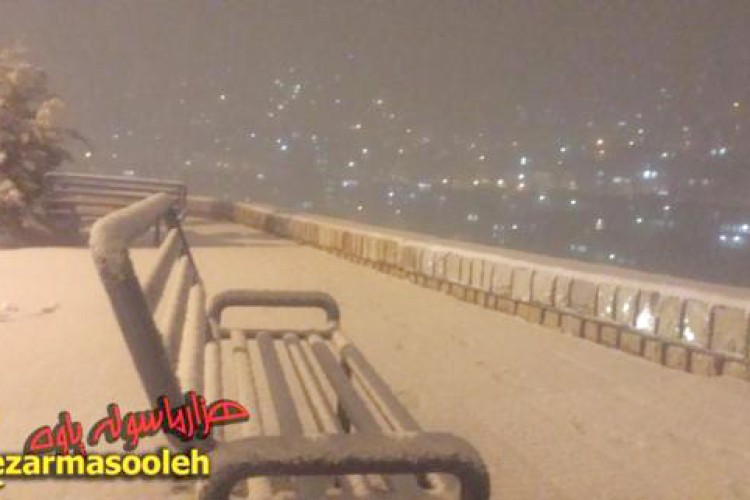 فیلمی از بارش برف در پاوه