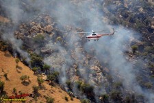 تصاویری از آتش سوزی مراتع و جنگل ها در منطقه "نانا ویژه" پاوه