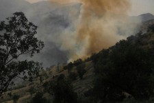 مهار آتش در جنگل ها و مراتع شهرستان پاوه در روستای هیرویی/سیاه شدن بیش از 10 هکتار از مراتع پاوه