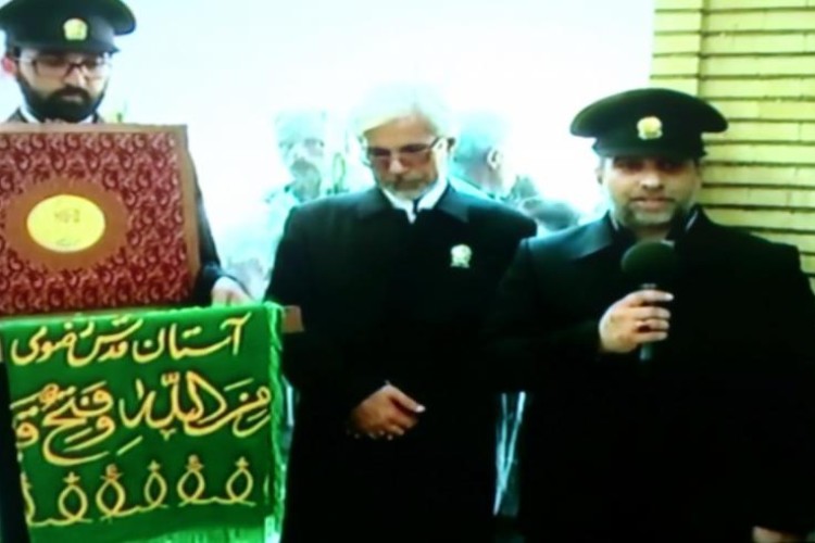 حضور خادمين آستان قدس رضوي در مقبره سید عبیدالله کوسه هجیج