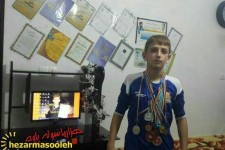 کسب مدال طلا توسط آریز رحیمی، در مسابقات کشتی نوجوانان استان 