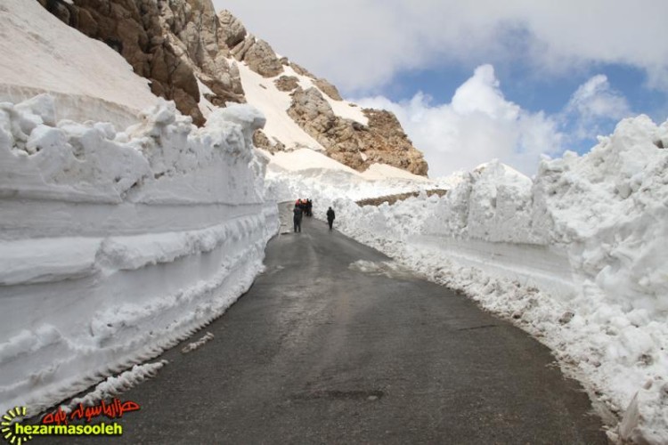 گزارش تصويري از بازگشايي گردنه تته در محور پاوه به مريوان
