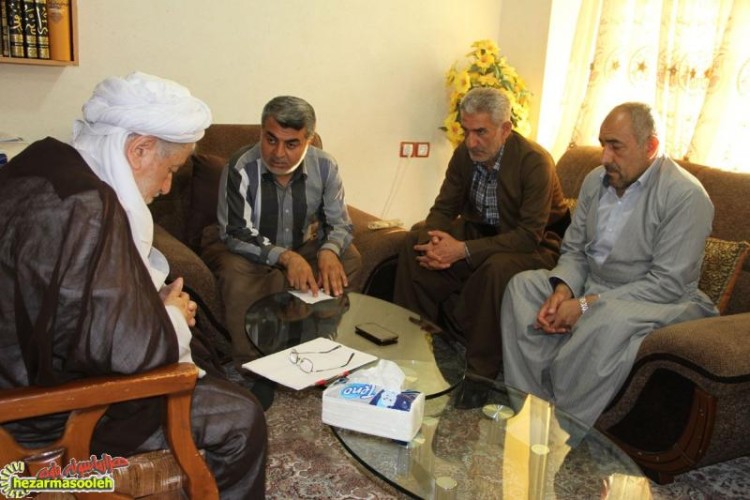 اعضاي هيئت مديره موسسه صلاح الدين ايوبي با امام جمعه پاوه ديدار كردند