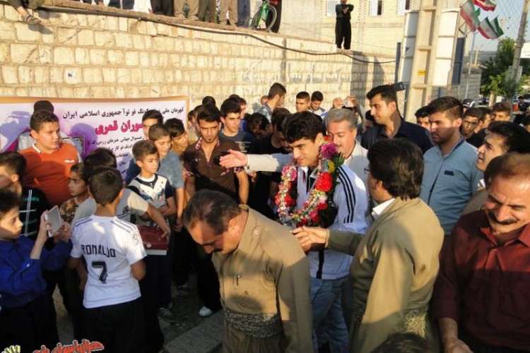 استقبال از سوران قمري قهرمان ارزنده كونگ فو شهرستان در مسابقات فستيوال اوراسيايي كشور گرجستان