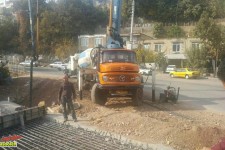 پايان عمليات بتن ريزي پل روستاي دوريسان پاوه