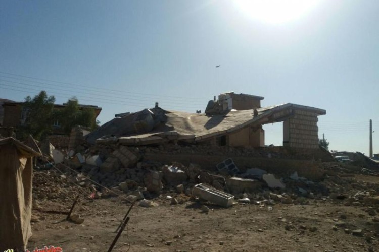 گزارش تصويري از خسارت زمين لرزه در روستاهاي ثلاث باباجاني