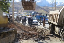 آغاز عملیات اصلاح هندسی سه راهی فرهنگیان پاوه