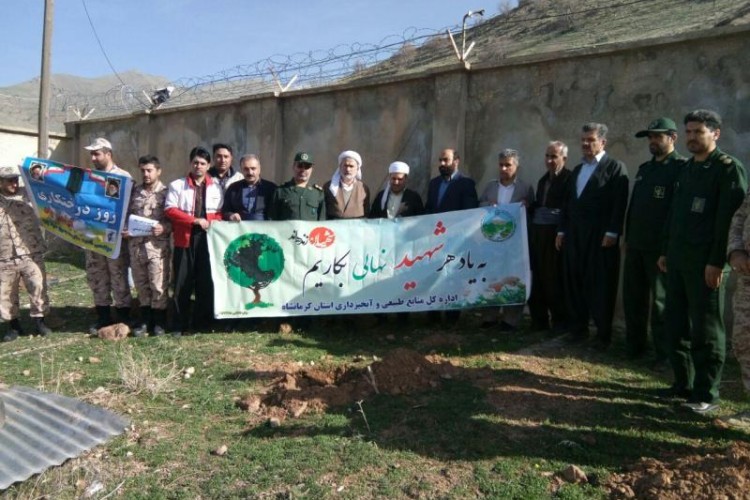 کاشت نهال به مناسبت روز درختکاری در سپاه ناحيه پاوه