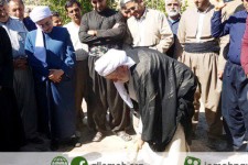 کلنگ بازسازی مسجد روستای عبدالخاکی سفلی‌ ثلاث باباجانی به زمین زده شد