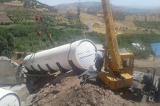 نصب مخازن پیش ساخته آب شرب درشهر شاهو روانسر