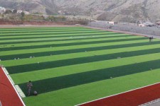 زمین فوتبال شهرستان پاوه اماده بهره برداری است 