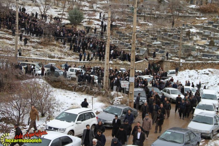 گزارش تصویری از مراسم تشییع جنازه و فاتحه خوانی فرزند حاج ماموستا قادری
