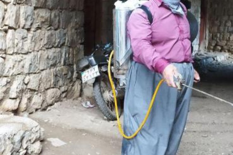 گندزدایی معابر روستای شرکان پاوه