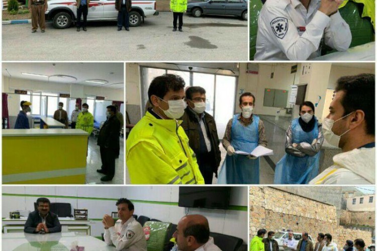 بازدید رئیس اورژانس پیش بیمارستانی و مدیر حوادث پزشکی استان از شبکه بهداشت و درمان پاوه 