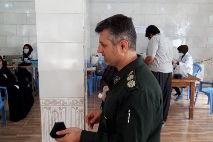 افتتاح کارگاه تولیدی ماسک،با همت سپاه ناحیه پاوه