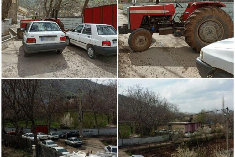 ازدحام ماشین ها و هجوم مردم به پارک جنگلی و زمین چمن روستای نسمه