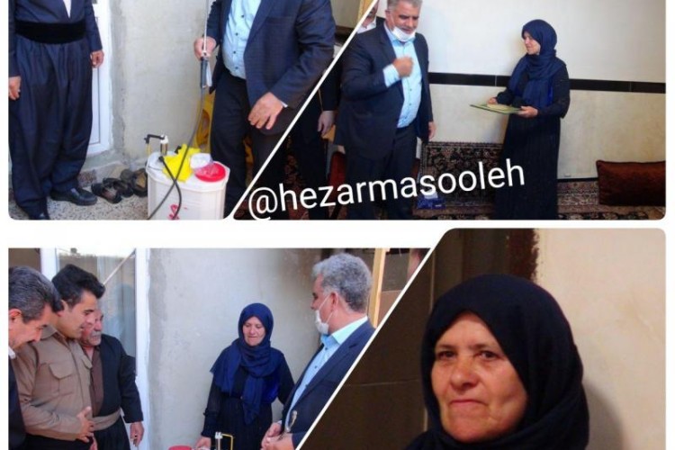 قدردانی از سرباز فداکار سلامت نوسود توسط فرماندار شهرستان پاوه 