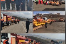 برگزاری مانور خودرویی ماشین‌آلات راهداری و حمل و نقل جاده ای شهرستان پاوه