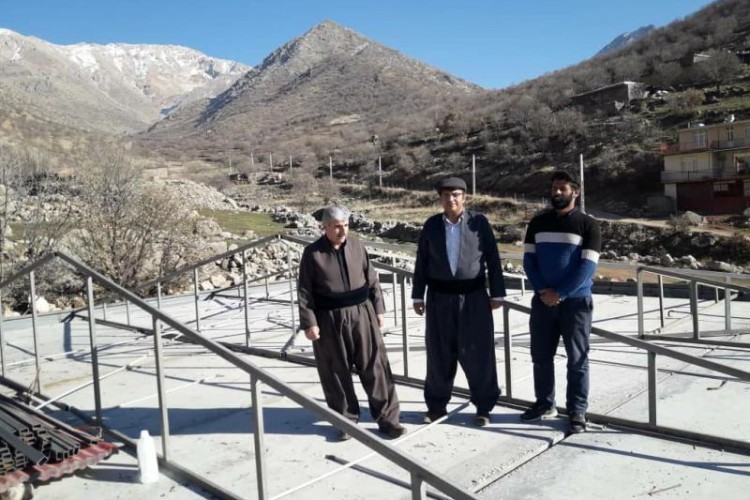 بازدید رئیس اداره آموزش و پرورش منطقه نوسود از پروژه ساخت دبستان شش کلاسه روستای هانی گرمله