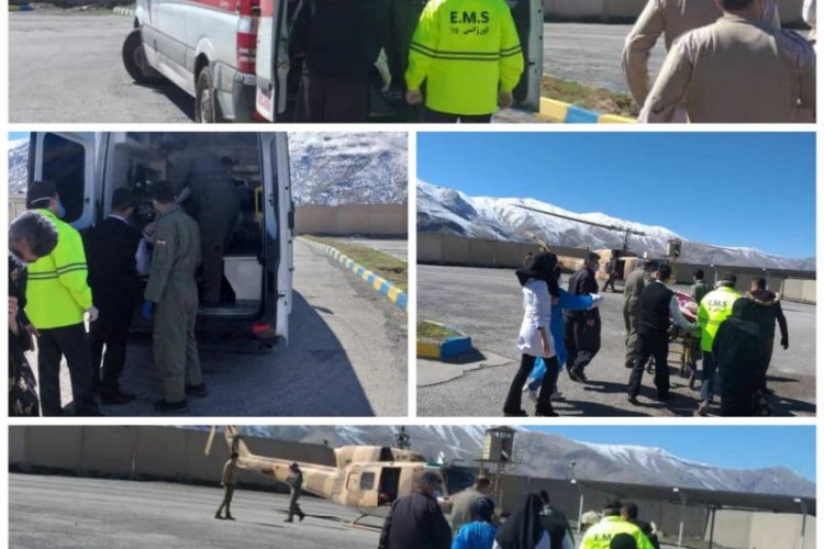 اعزام مادر باردار با اورژانس هوایی در پاوه