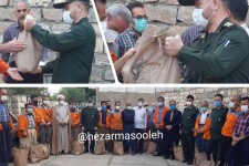 توزیع بسته معیشتی در بین نیروهای خدمات شهری پاوه