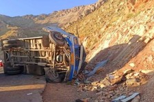 چهار مصدوم بر اثر واژگونی مینی‌بوس کوهنوردان در پاوه