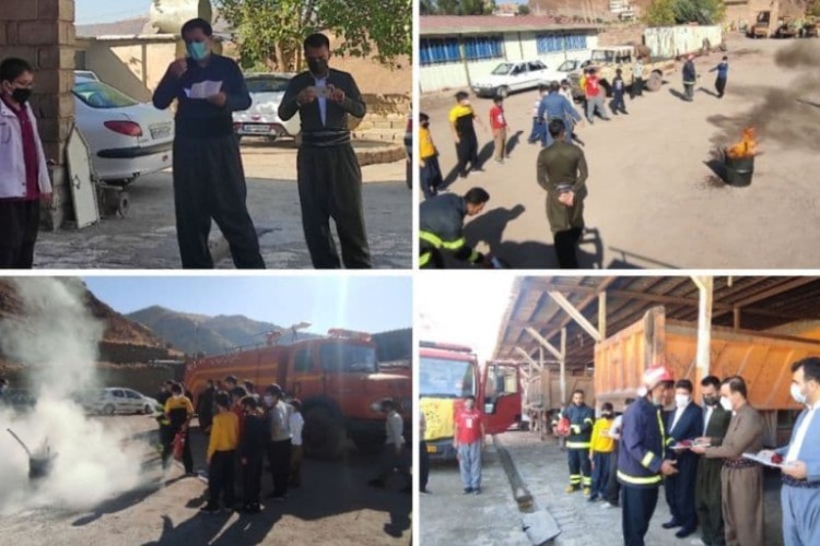 آیین تجلیل از آتش نشانان شهرداری نوسود به مناسبت ۷ مهر روز آتش نشانی و ایمنی