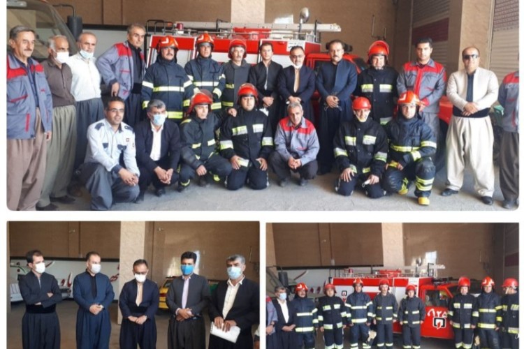 تجلیل از آتش‌نشانان پاوه