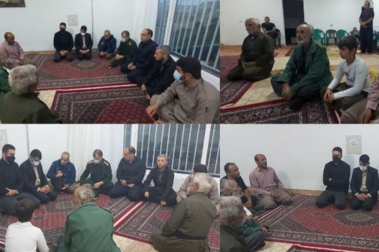 حضور سردار آسیابانی در مراسم تعزیه مرحوم صفر سبحانی و ابراز همدردی با خانواده و بستگان وی