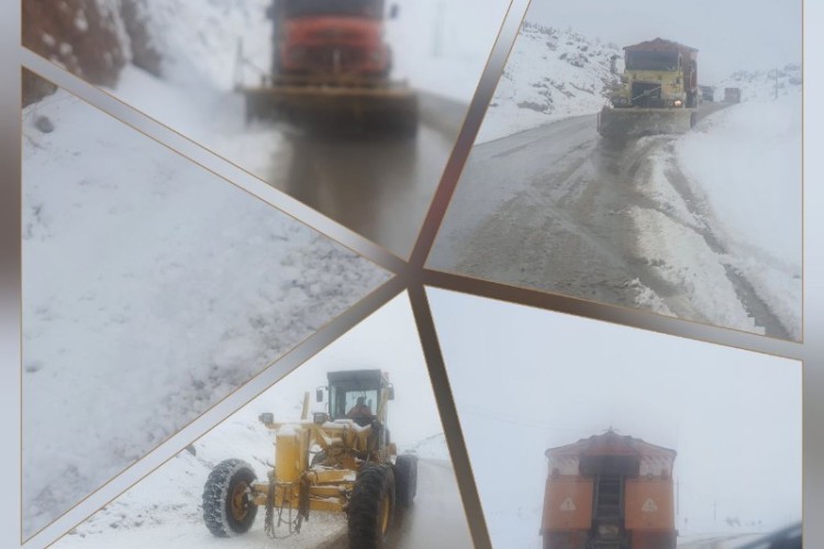 بارش 30 سانتیمتری برف در سه راهی شهدای پاوه