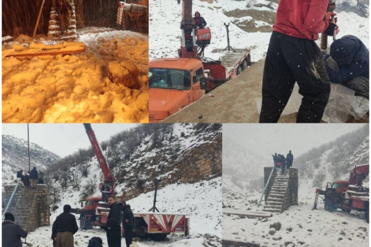 تعویض و راه اندازی دو دستگاه الکتروپمپ شناور چاه و ایستگاه پمپاژ روستای ساتیاری شهرستان پاوه