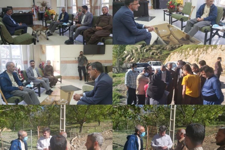 دیدار سردار آسیابانی فرمانده قرارگاه شهید کاظمی با سرپرست فرمانداری پاوه