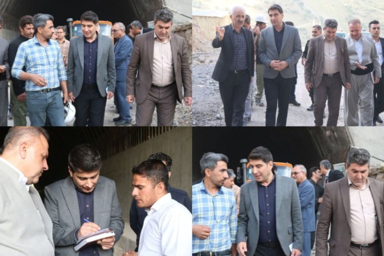 بازدید دکتر لهونی از بیمارستان و تونل سیاطاهر ثلاث باباجانی