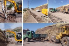 اجرای عملیات جدول گذاری و اصلاح خیابان سیروان شهر نوسود