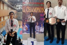 پیروزی و کسب کمربند قهرمانی در سبک کیوکوشین ساباکی [I.K.S.O] و شین دفاع شخصی 