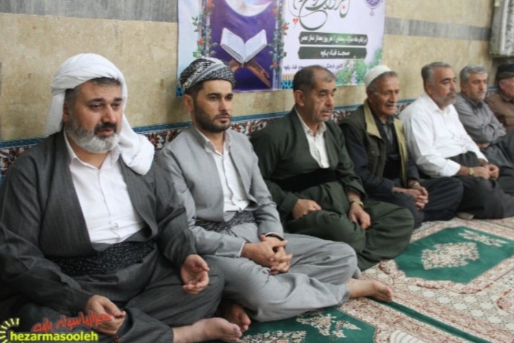 مراسم احیای شب قدر در مسجد قبای پاوه