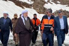 ماموستا قادری از عملیات بازگشایی گردنه تته بازدید کرد