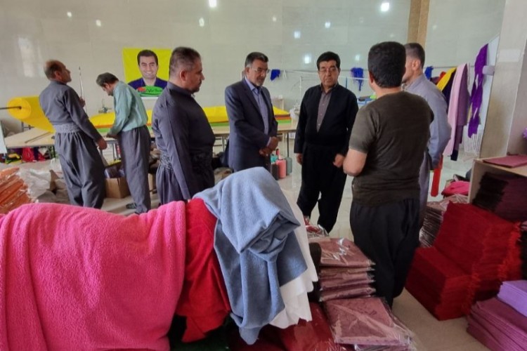 مشکلات کارگاه تولیدی انواع دستمال و حوله تن پوش در پاوه بررسی شد