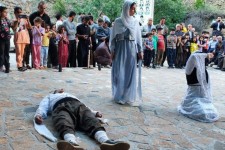 اجرای تئاتر خیابانی در روستای شرکان