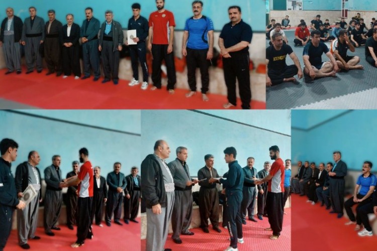 تقدیر انجمن پشتیوان از دو قهرمان جهانی در پاوه