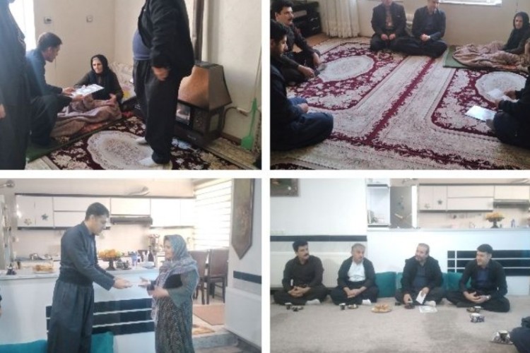 از ۳ خانواده معظم شهدای روستای هجیج تجلیل بعمل آمد.