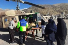 مادر باردار پاوه ای با بالگرد به بیمارستان کرمانشاه منتقل شد