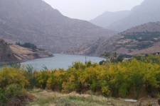 طبیعت زمستانی روستای هیروی پاوه در جوار رودخانه سیروان