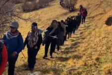 گل‌گشت ورزشی گروه همگانی بانوان پاوه برگزار شد