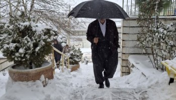 از بارش برف در پاوه