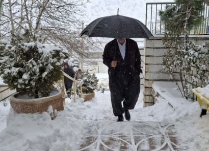 از بارش برف در پاوه