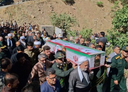 پیکر مرحوم شهید جواد بهرامی در خاک آرام گرفت